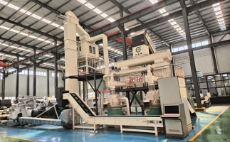 時產1噸的木屑顆粒機生產線